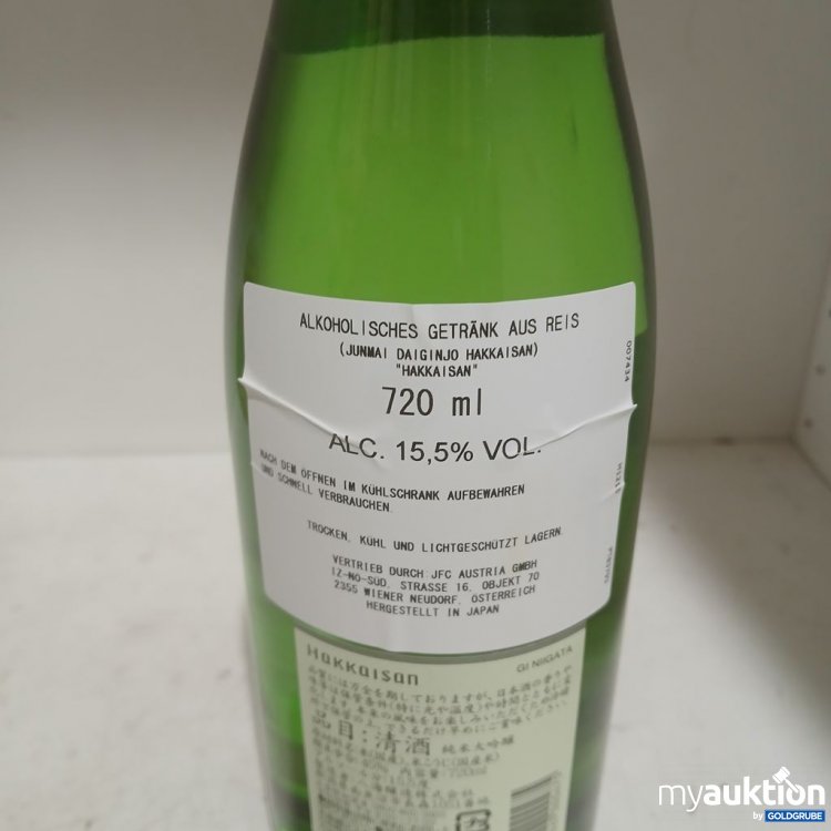 Artikel Nr. 969220 Artikel Nr. 969220: Hakkaisan Junmai Daiginjo Sake 720ml