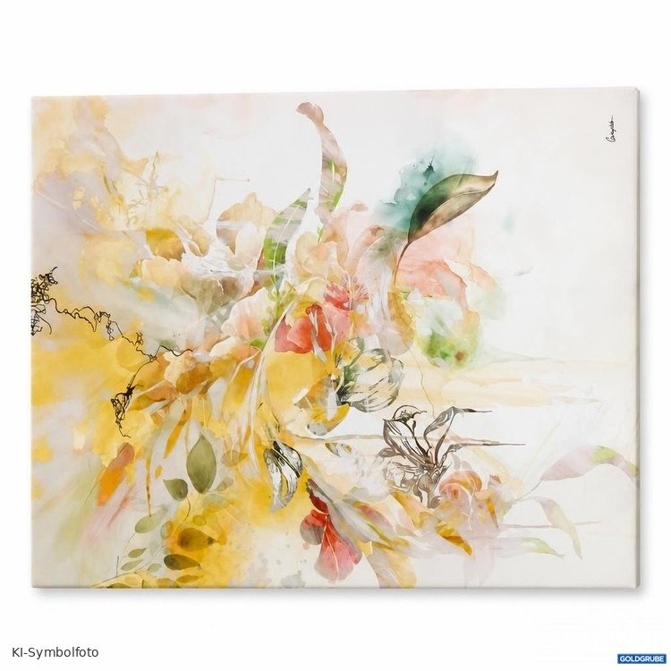 Artikel Nr. 466221 Artikel Nr. 466221: Leinwandbild abstrakte Blumenmalerei
Ca.50c x Ca.40cm