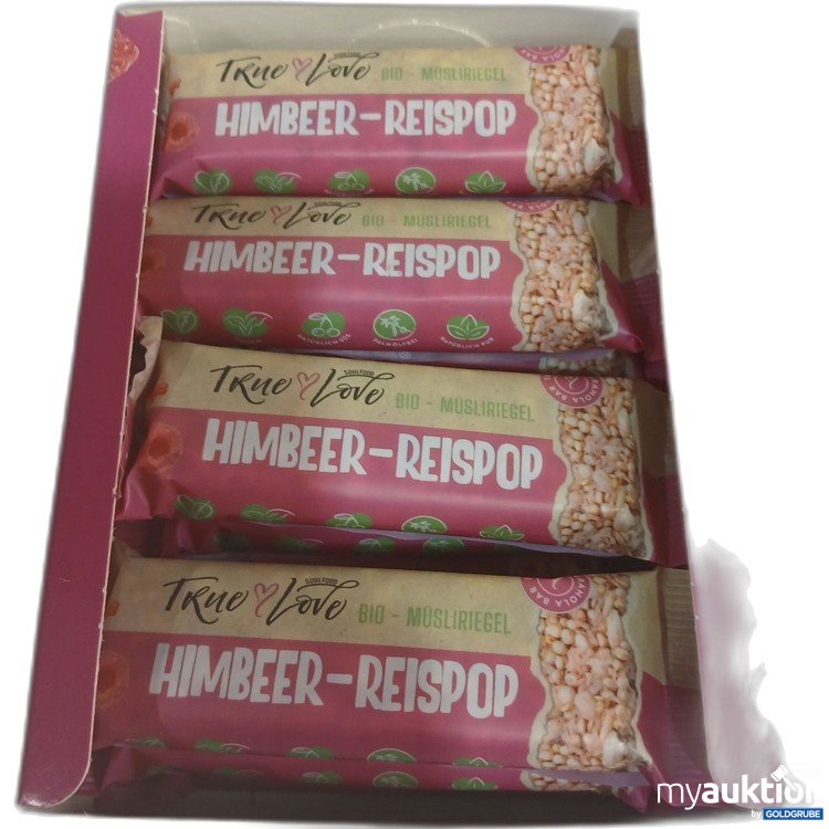 Artikel Nr. 979221: True Love Bio Müsliriegel Himbeer Reispop 12x16g