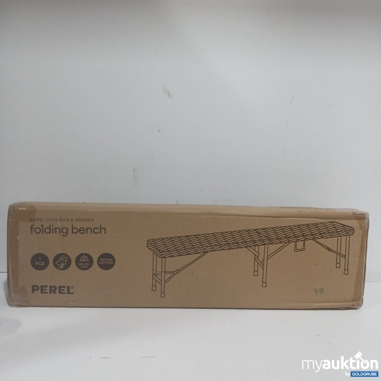 Artikel Nr. 526222: PEREL folding bench rattan pattern black