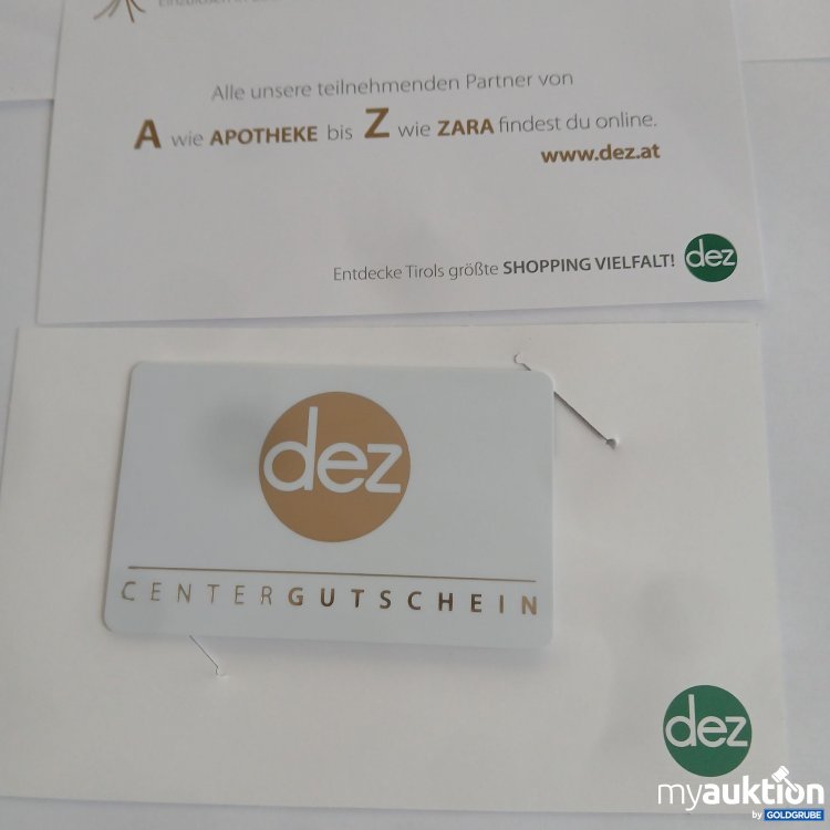 Artikel Nr. 952222 Artikel Nr. 952222: Dez Centergutschein Wert 50€