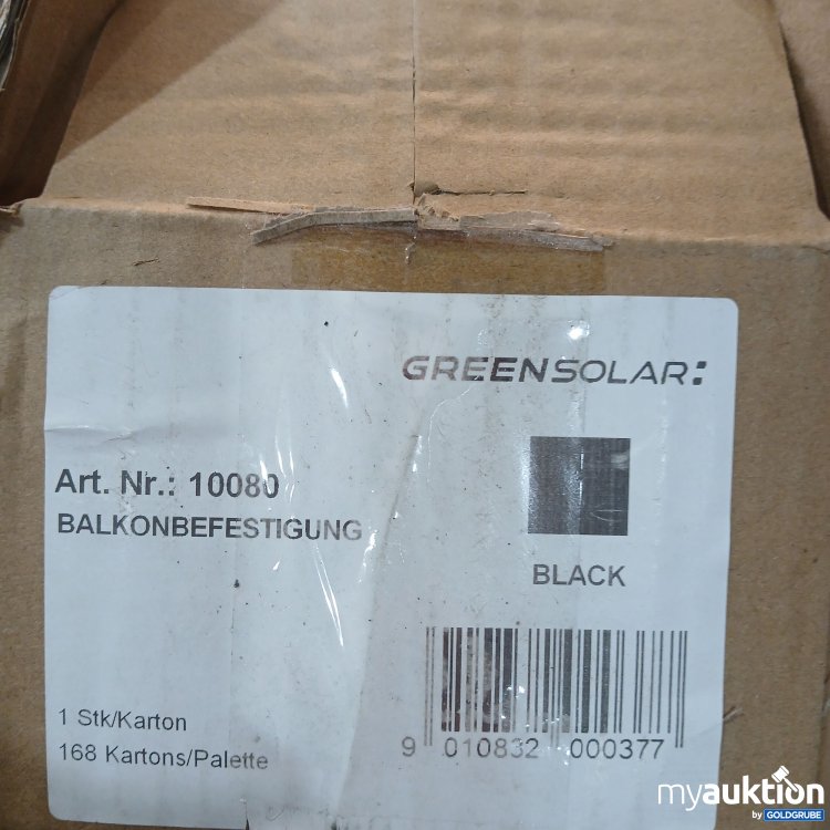 Artikel Nr. 959222: Balcony Bracket Greensolar Balkonbefestigung Schwarz  Art.Nr: 10080 hintere Schiene 1100mm vordere Schiene 1250mm