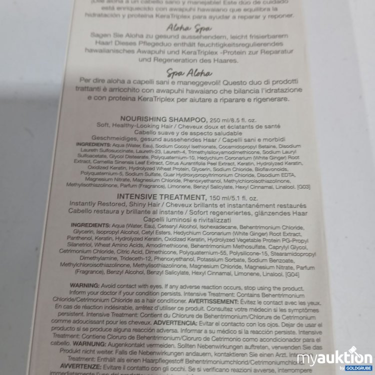 Artikel Nr. 967222: AWAPUHI Wild Ginger Nourishing Shampoo 250 ml Intensive Treatment 150 ml