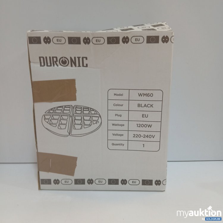 Artikel Nr. 866223: Duronic WM60 Black Waffeleisen 1200W