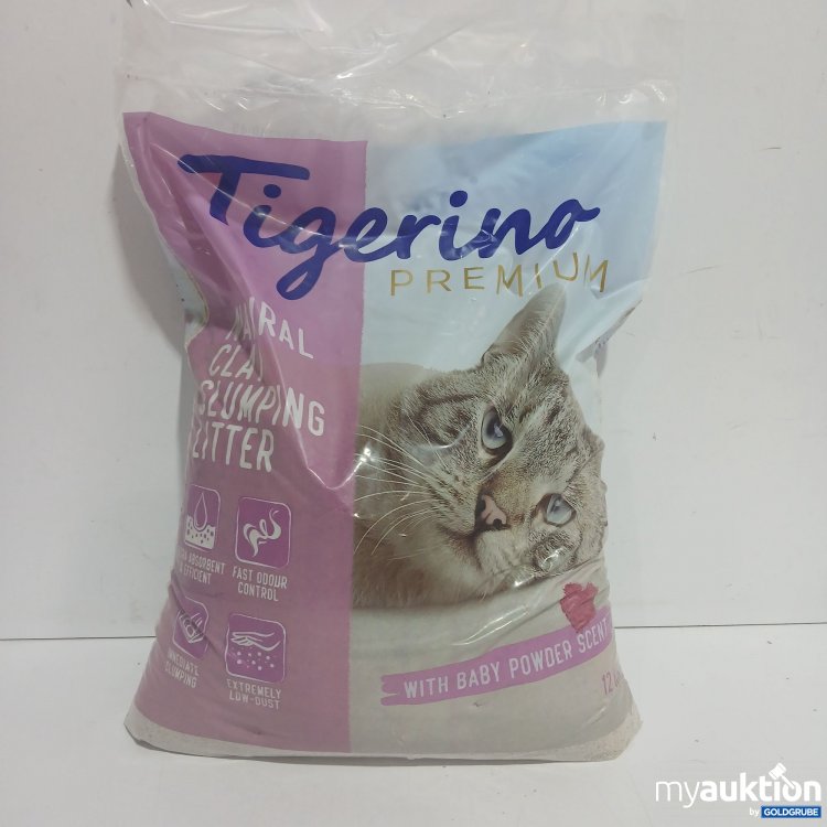 Artikel Nr. 898223: Tigerino Natural Clay Clumping Litter with Baby Powder Scent 12kg 