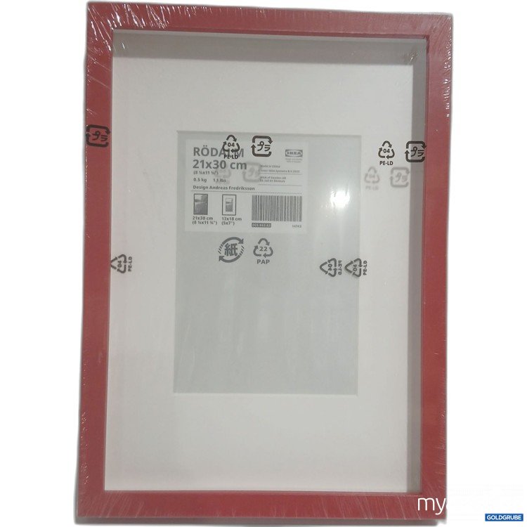 Artikel Nr. 960223: Ikea Bilderrahmen rot Rödalm 21x30cm 