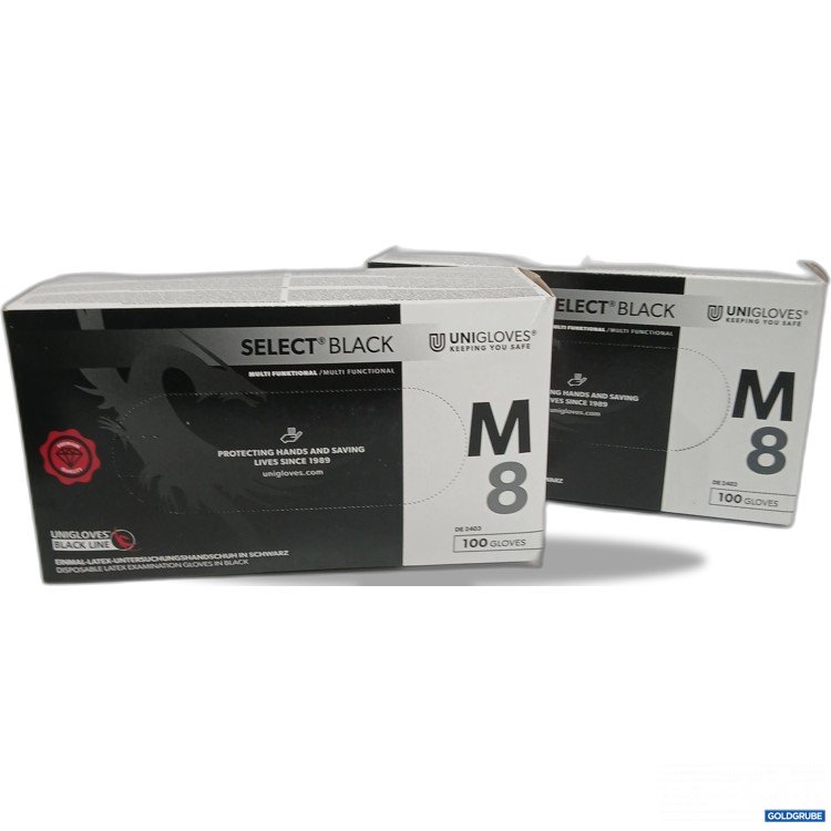 Artikel Nr. 961223: Select Black Einmal Latex Untersuchungshandschuhe Schwarz 100Paar  2x