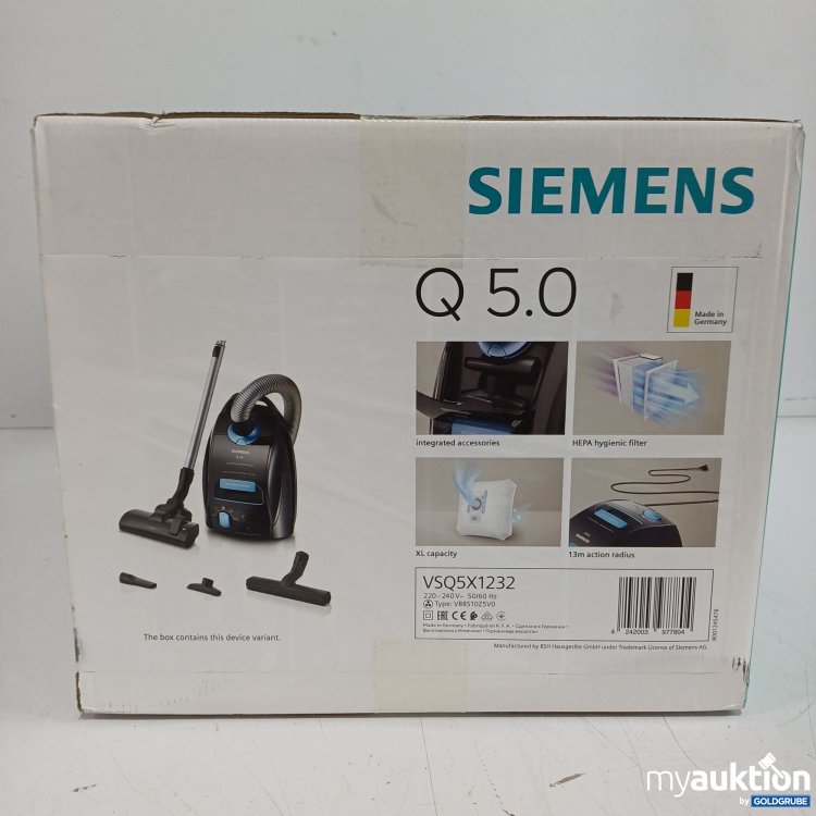 Artikel Nr. 983223: Siemens Q 5.0 extreme silencePower Bodenstaubsauger mit Staubbeutel