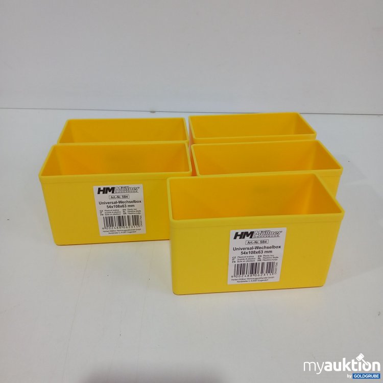 Artikel Nr. 521224 Artikel Nr. 521224: HM Müllner Universal Wechselbox 54x108x63 mm gelb, 5 Stk.