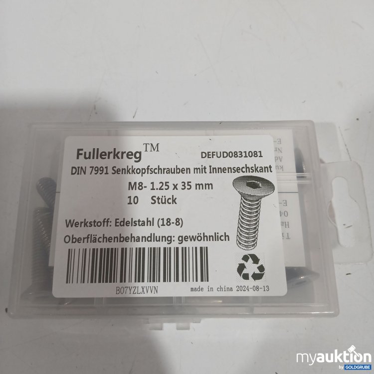 Artikel Nr. 893224: Fullerkreg DIN 7991 Senkkopfschrauben mit Innensechskant M8-1.25 x 35mm 