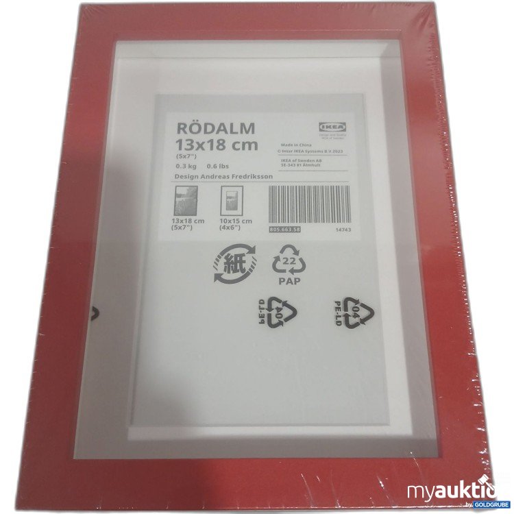 Artikel Nr. 960224: Ikea Rödalm Bilderrahmen rot 13x18cm 