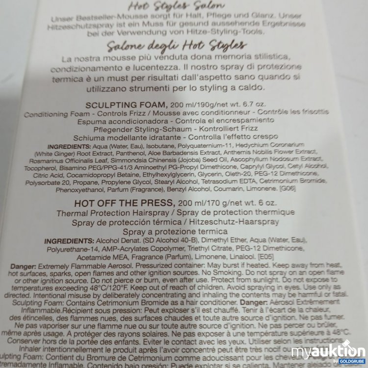 Artikel Nr. 967224: Paul Mitchell Sculpting Foam  und Hot Off The Press je 200ml