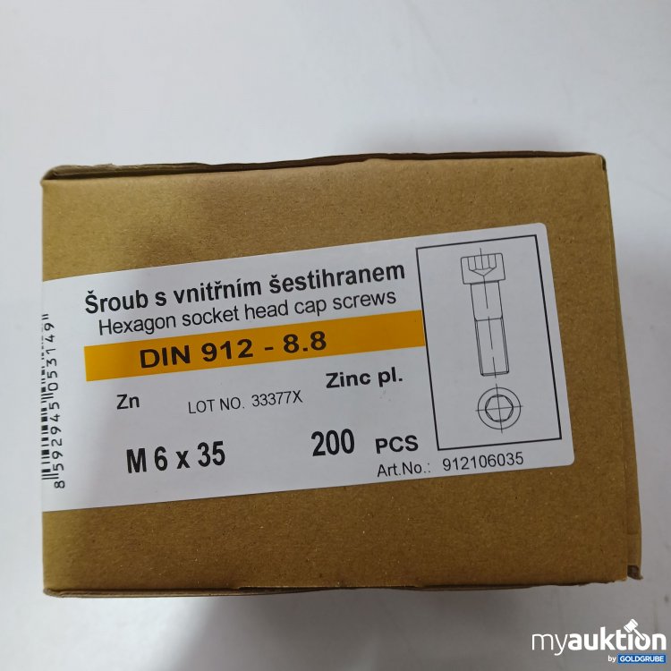 Artikel Nr. 980224 Artikel Nr. 980224: Zylinderschrauben mit Innensechskant DIN 912, M6×35, 200Stk