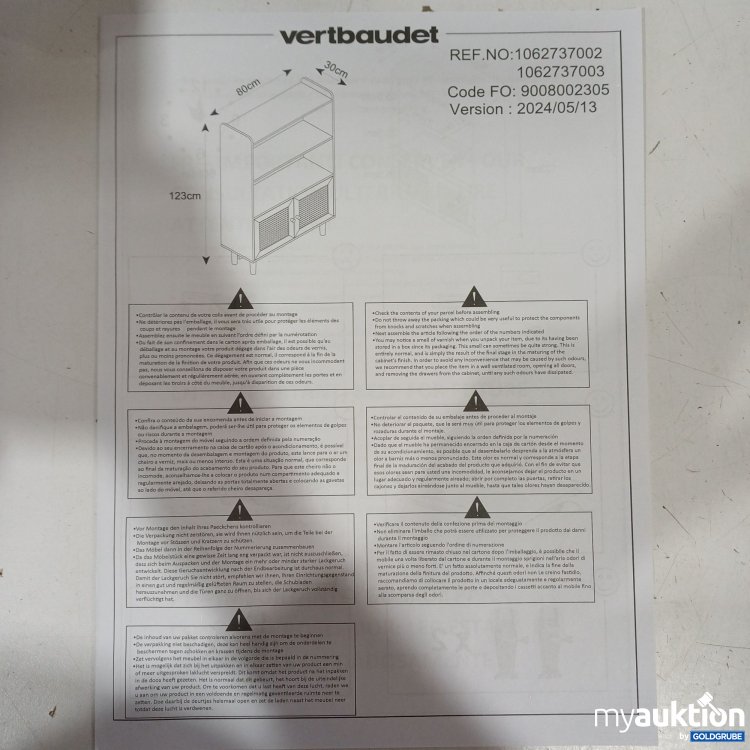 Artikel Nr. 983224 Artikel Nr. 983224: Vertbaudet Schrank 80x30x123cm, Grün
