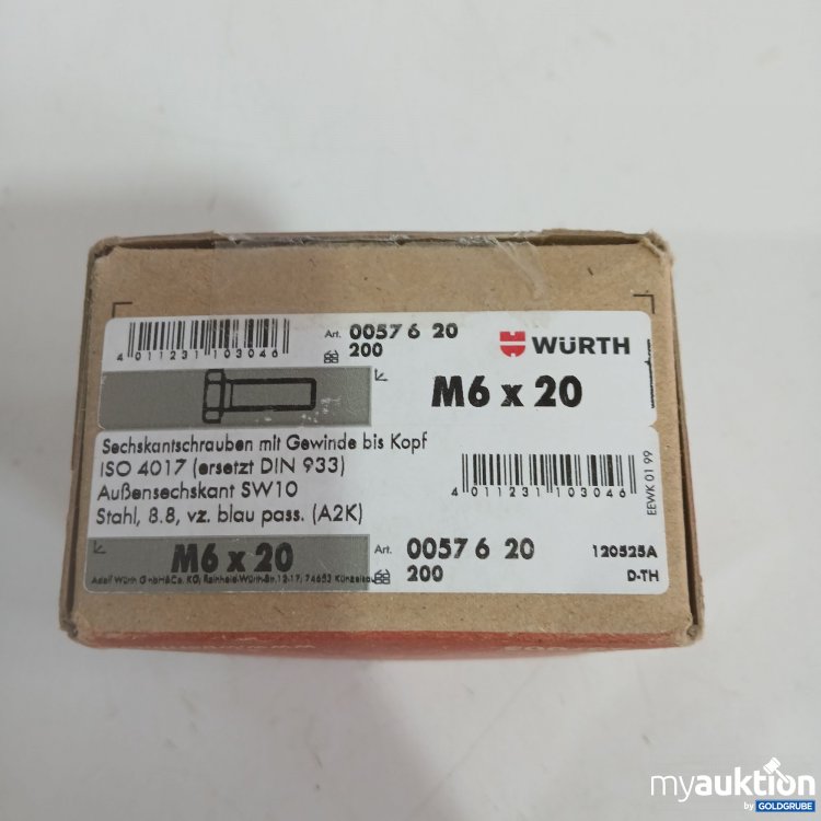 Artikel Nr. 440225: Würth Sechskantschrauben mit Gewinde bis Kopf ISO 4017 M6x20