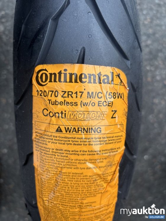 Artikel Nr. 524225: Continental ContiMOTION Z 120/70 ZR17 M/C (58W)