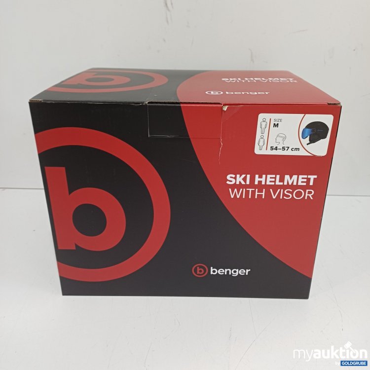 Artikel Nr. 983225 Artikel Nr. 983225: Benger Skihelm mit Visier, Größe M 54-57cm, Schwarz