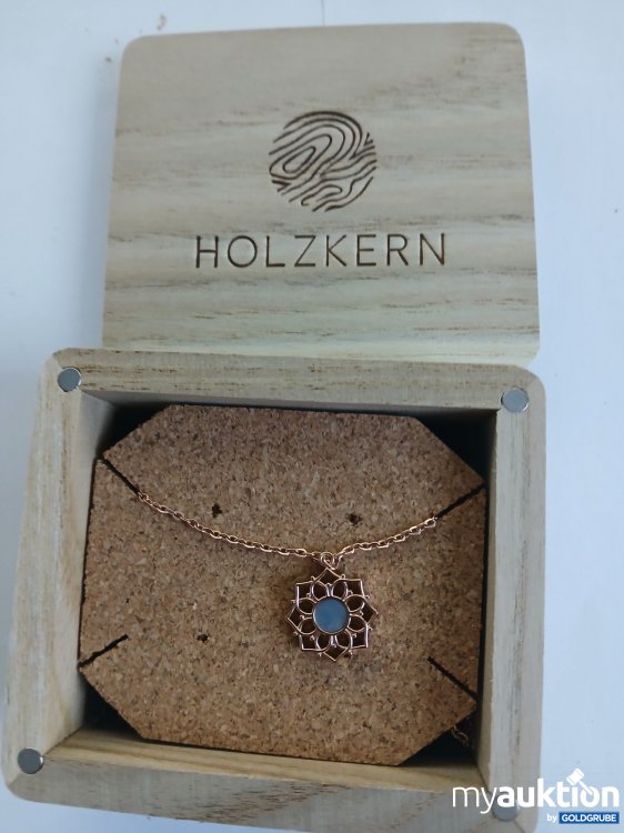 Artikel Nr. 998225: Holzkkern Halskette rosegold