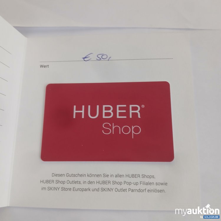 Artikel Nr. 952226 Artikel Nr. 952226: Huber Shop Gutschein Wert 50€
