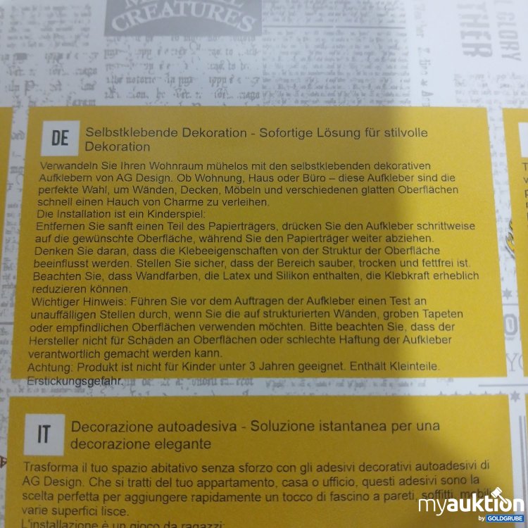 Artikel Nr. 470227 Artikel Nr. 470227: Agdesing Harry Potter Wall Decoration Aufkleber