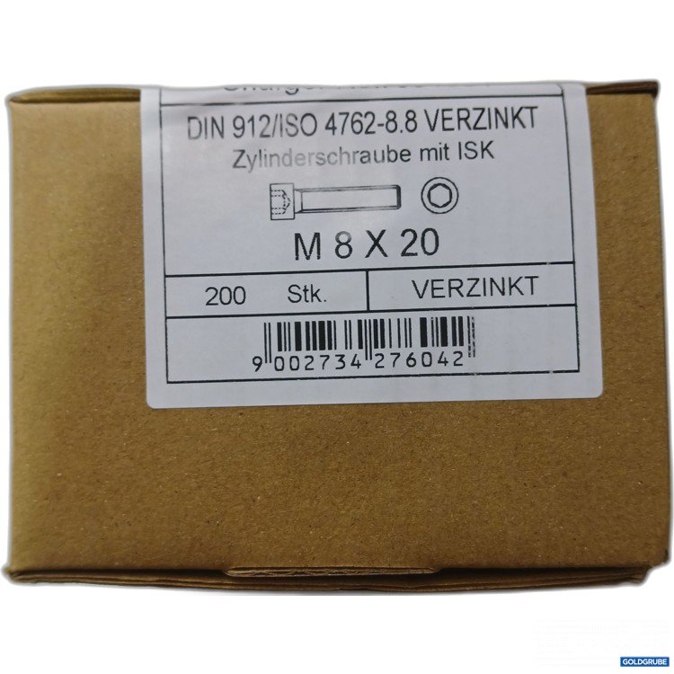 Artikel Nr. 980227 Artikel Nr. 980227: Zylinderschrauben mit Innensechskant DIN 912, M8×20, 200Stk
