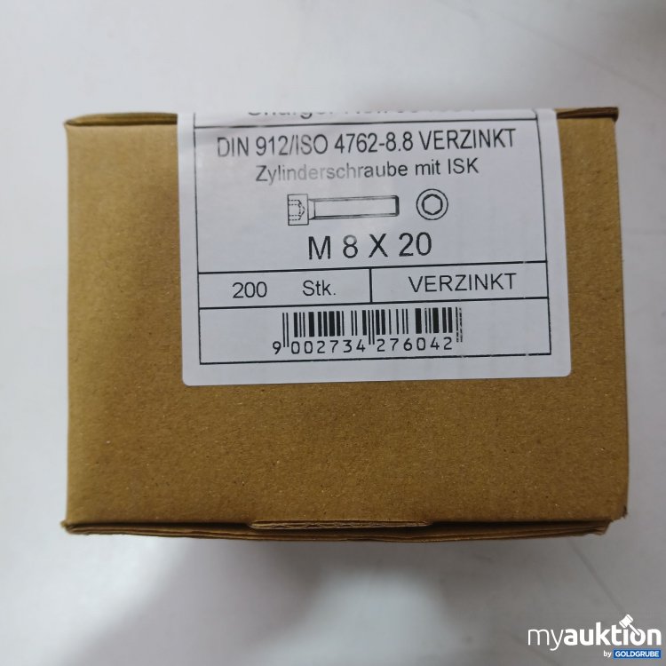 Artikel Nr. 980227 Artikel Nr. 980227: Zylinderschrauben mit Innensechskant DIN 912, M8×20, 200Stk