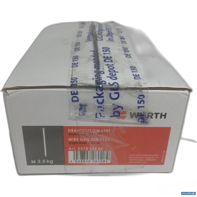 Artikel Nr. 445228 Artikel Nr. 445228: Würth Drahtstift DIN 1151 2,5kg 2,5x60