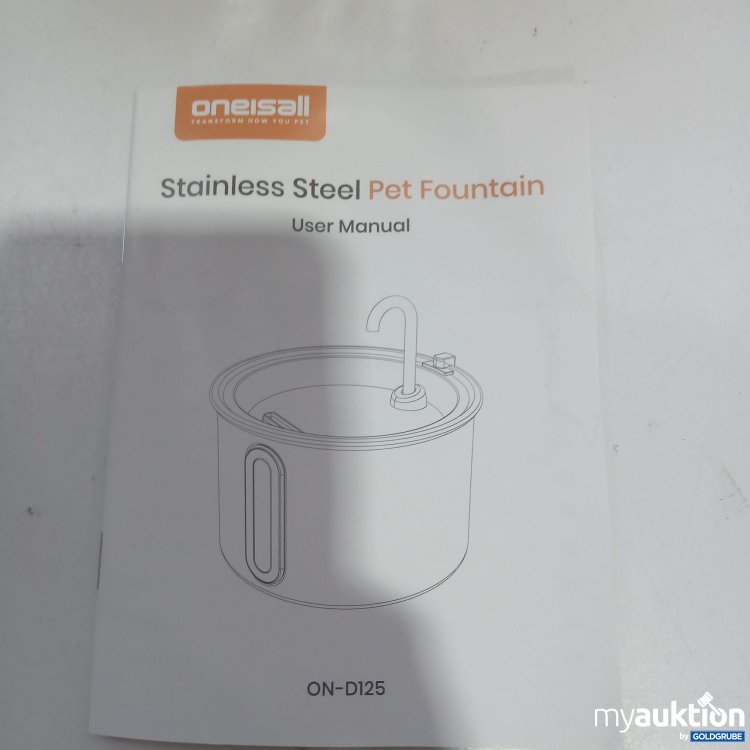 Artikel Nr. 857228 Artikel Nr. 857228: Oneisall Stainless Steel Pet Fountain ON-D125