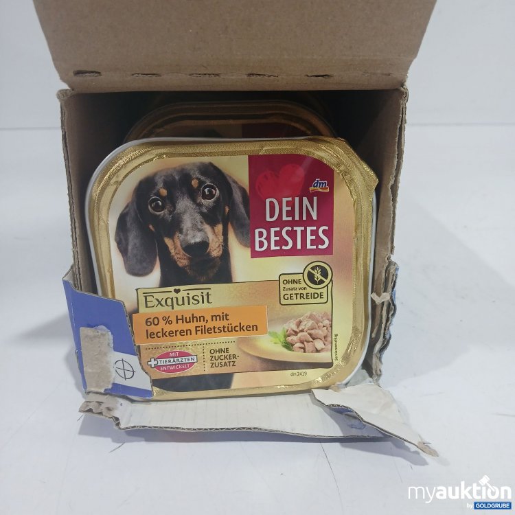 Artikel Nr. 869228 Artikel Nr. 869228: DM Dein Bestes Hundefutter Exquisit Huhn mit Filetstücken 9x300g
