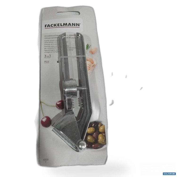 Artikel Nr. 443229: Fackelmann Knoblauchpresse mit Kirsch-/ Olivenentkerner 
