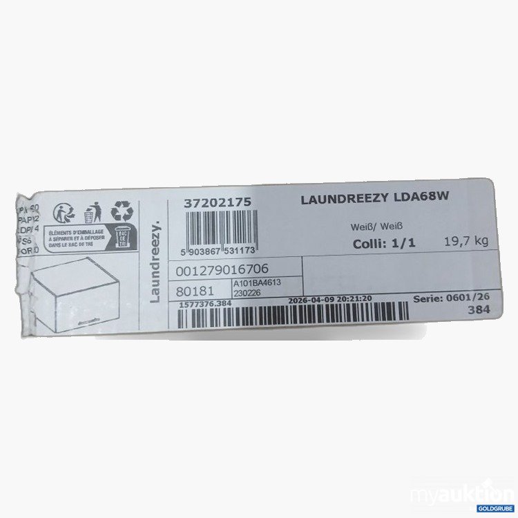 Artikel Nr. 468229 Artikel Nr. 468229: Laundreezy LDA68W Weiß