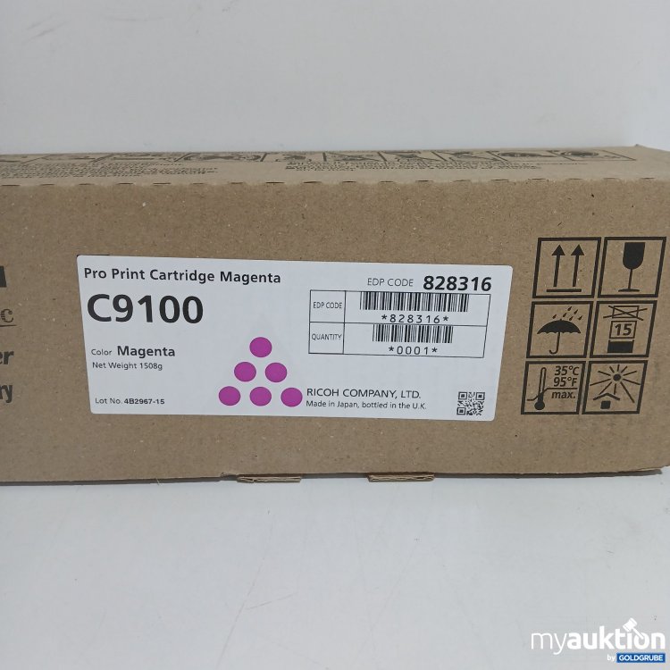 Artikel Nr. 816229 Artikel Nr. 816229: Ricoh Pro Print Cartridge Magenta C9100 828316