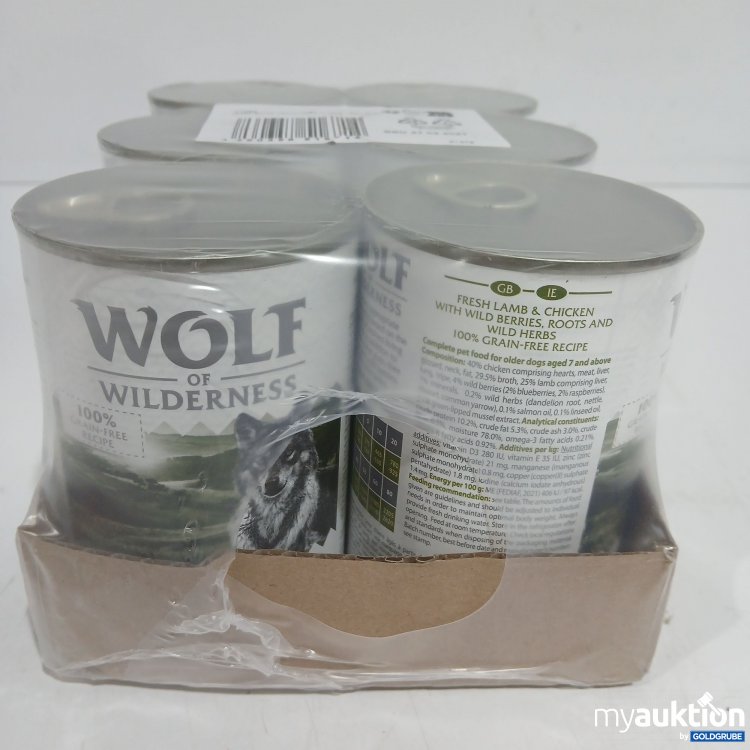 Artikel Nr. 873229 Artikel Nr. 873229: Wolf of Wilderness Hundefutter Senior Lamm Huhn 6x400g