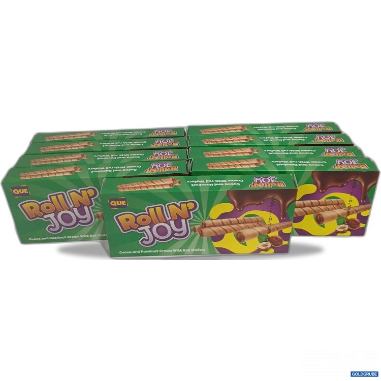 Artikel Nr. 916229 Artikel Nr. 916229: Roll N'Joy Cocoa and Hazelnut Cream with Roll Wafers je 40g