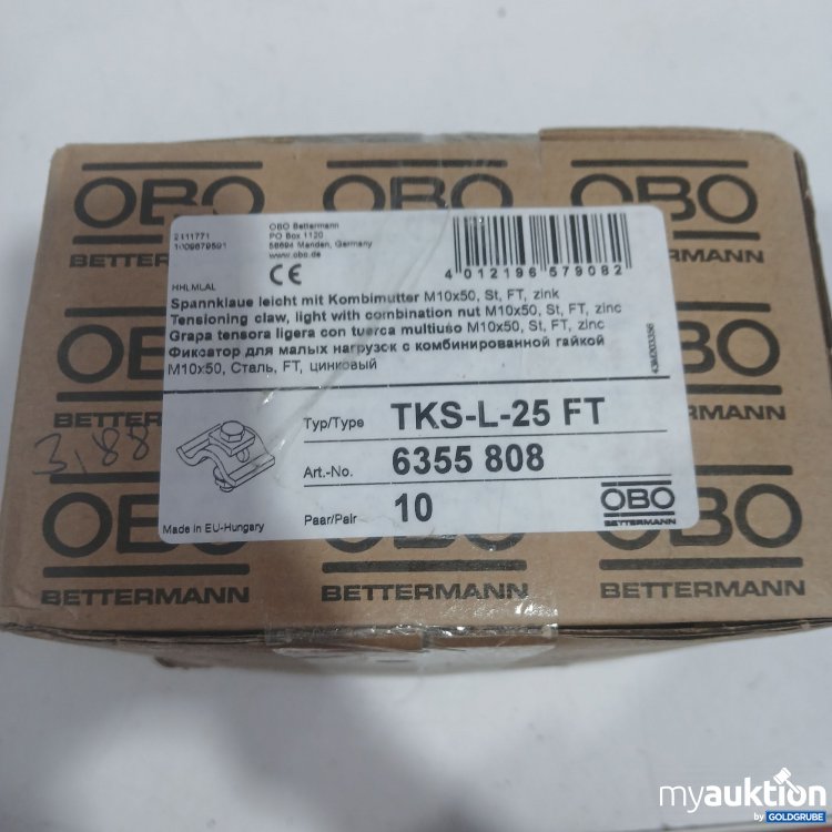 Artikel Nr. 445230 Artikel Nr. 445230: Obo Spannklaue leicht mit Kombimutter M10x50 10Paar TKS-L-25