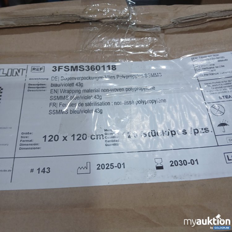 Artikel Nr. 834230 Artikel Nr. 834230: SteriClin Bogenverpackungen Vlies Polvpropylen SSMMS 120 Stück