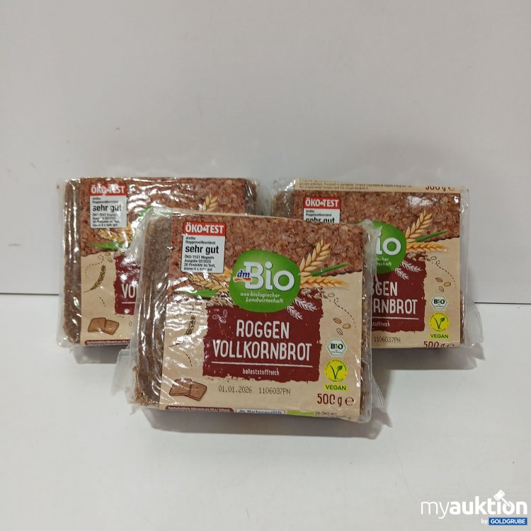 Artikel Nr. 854230: Bio Roggen Vollkornbrot 3x200g 