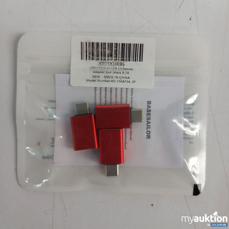 Artikel Nr. 871230: Badesaison USB C to USB 3.0 Adapter Red 3Stk 