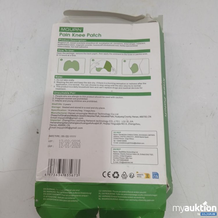 Artikel Nr. 987230 Artikel Nr. 987230: MQUPIN Knee Patch 42 patches 3stk