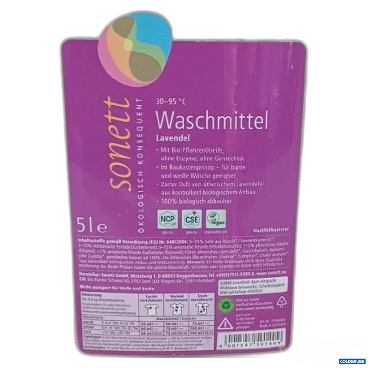 Artikel Nr. 467231: Sonett Waschmittel Lavendel, 5 Liter