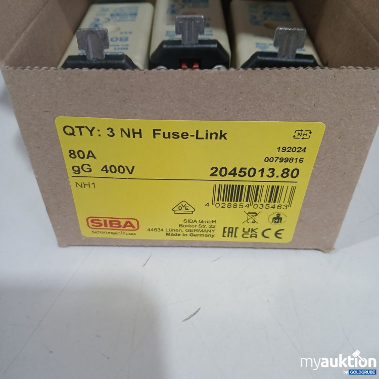 Artikel Nr. 519231 Artikel Nr. 519231: Siba 3NH Fuse-Link 2045013.80