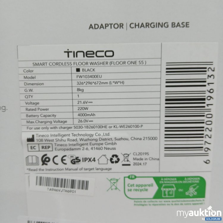 Artikel Nr. 816231 Artikel Nr. 816231: Tineco Floor one S5 Smart Cordless Vacuum & Wash FW103400EU