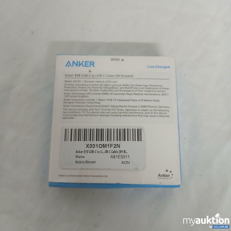 Artikel Nr. 817231 Artikel Nr. 817231: Anker 310 USB-C Cable