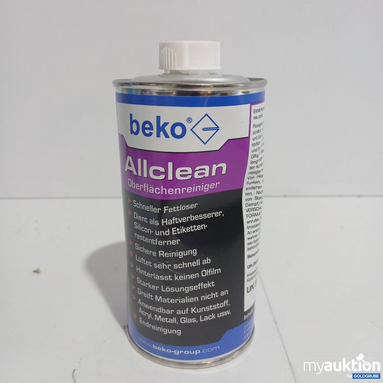 Artikel Nr. 832231 Artikel Nr. 832231: Beko Allclean Oberflächenreiniger 500ml