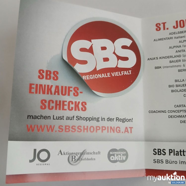 Artikel Nr. 952231 Artikel Nr. 952231: SBS Gutschein Wert 20€