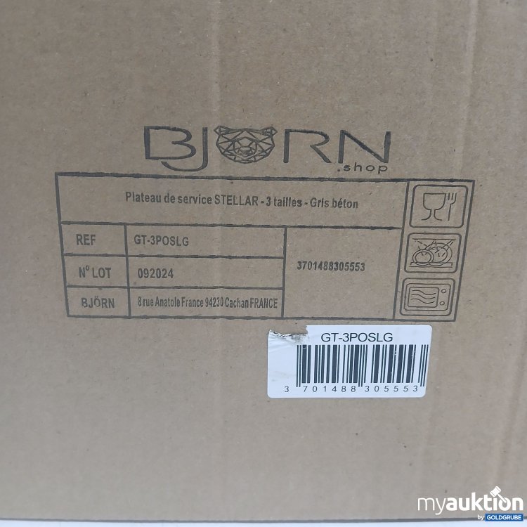 Artikel Nr. 972231: Björn Plateau de service stellar 3tailles Gris beton 