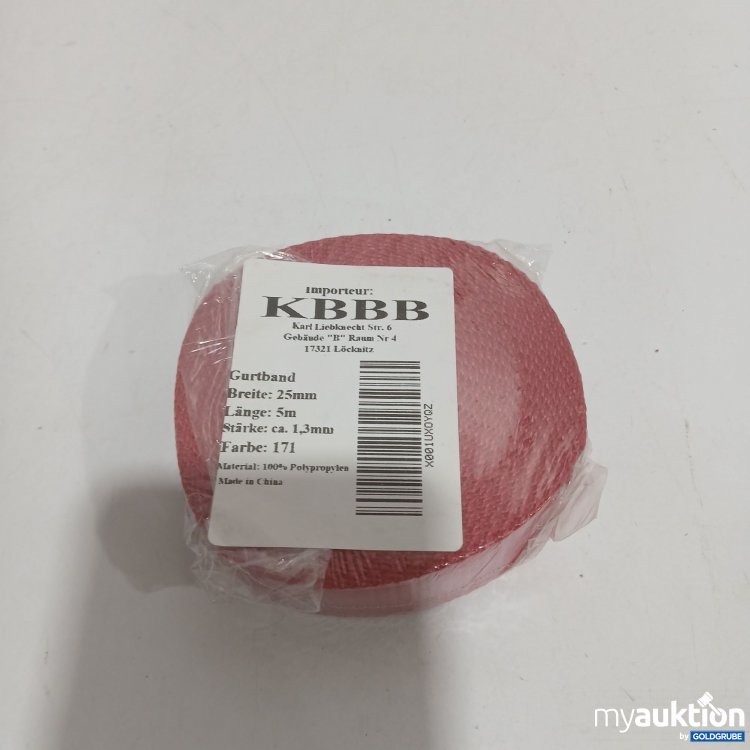 Artikel Nr. 887232 Artikel Nr. 887232: Kbbb Gurtband 25mm 5m