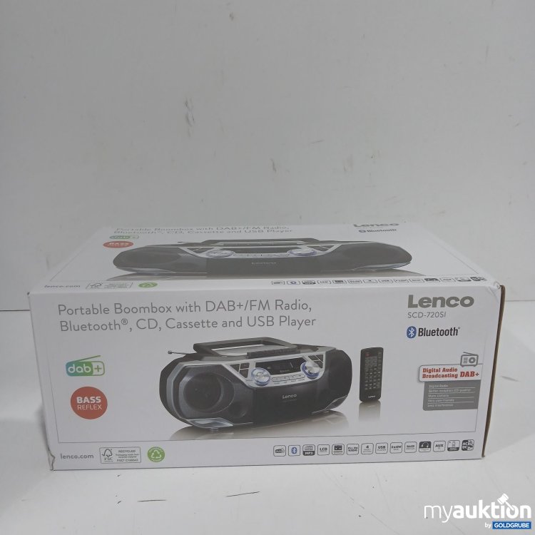 Artikel Nr. 526233: Lenco Portable Boombox SCD-720SI mit DAB+/FM Radio Bluetooth CD Kassette USB