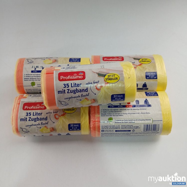 Artikel Nr. 805233 Artikel Nr. 805233: Profissimo Müllbeutel mit Zugband 35l 5x22 Stück