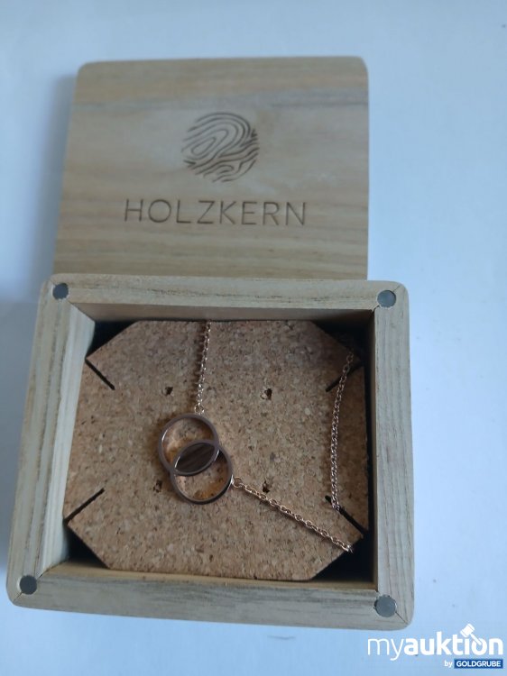 Artikel Nr. 998233: Holzkern Halskette rosegold